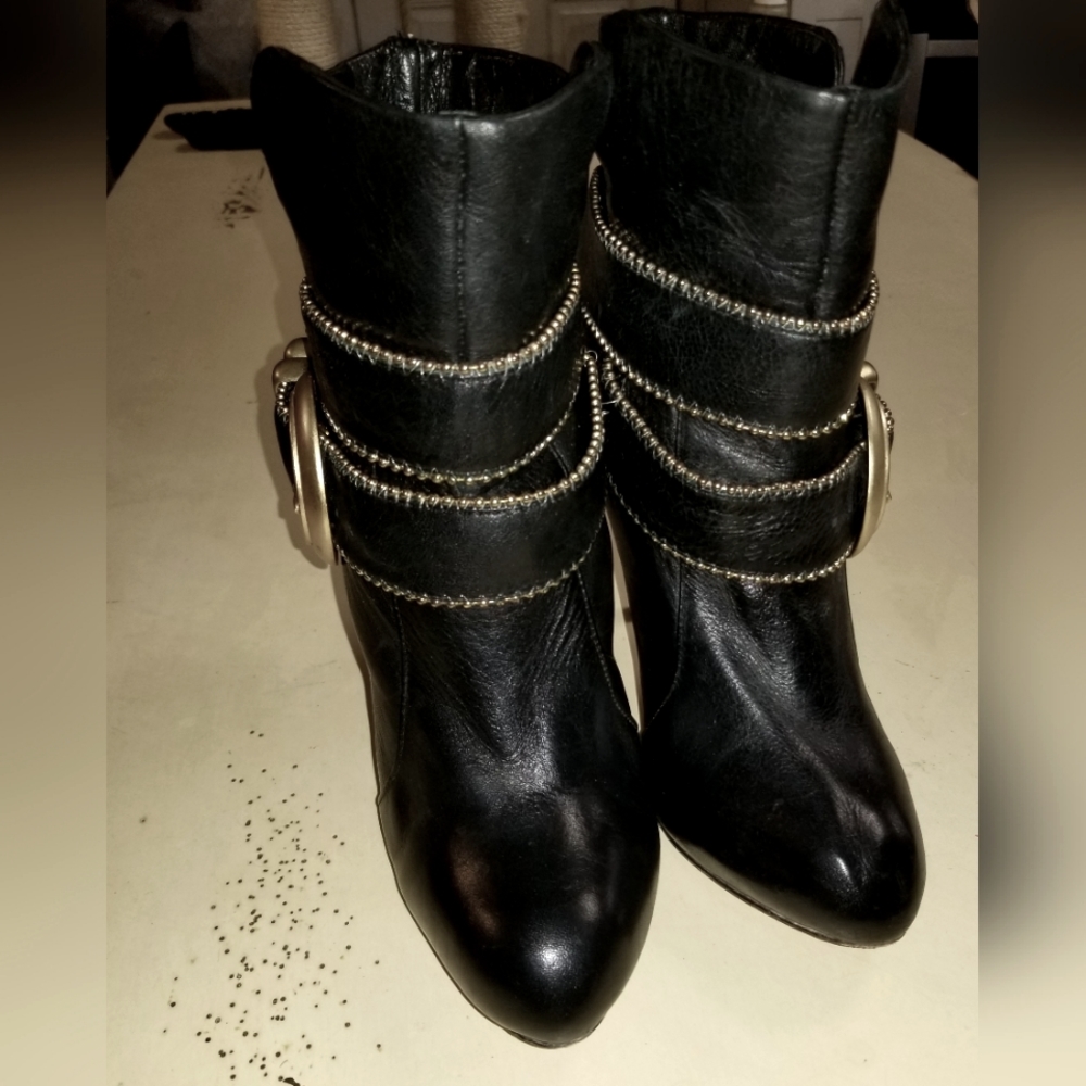 Dolce Vita Brushed Gold Buckle Booties